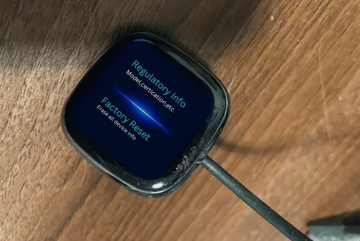 factory reset the fitbit watch