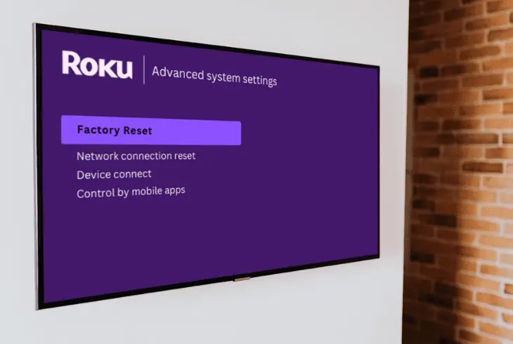 factory reset the roku device