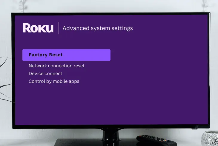 factory reset the roku player