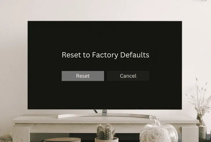 factory reset the television
