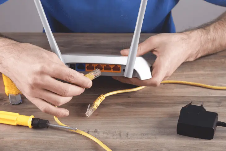 hard reset the network device