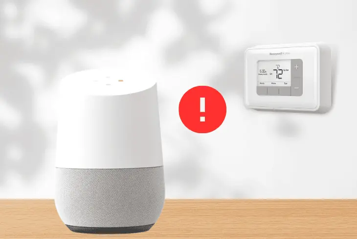 honeywell thermostat wont connect to google home