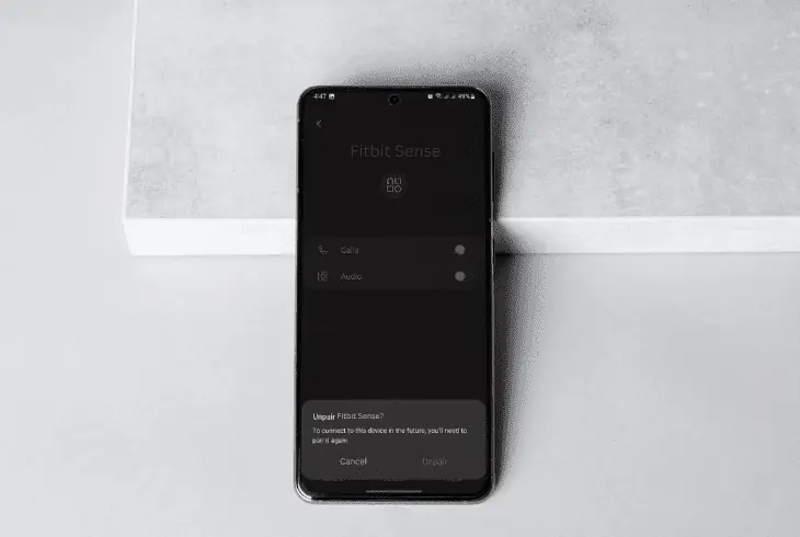 how to remove fitbit sense from the phone’s bluetooth