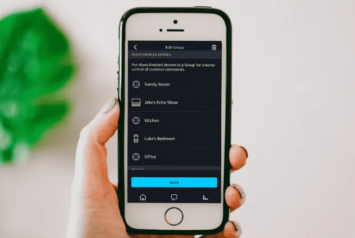 insert commands in the alexa app