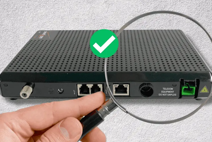 inspect the fiber optic connection