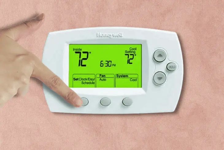 reprogram the thermostat’s date
