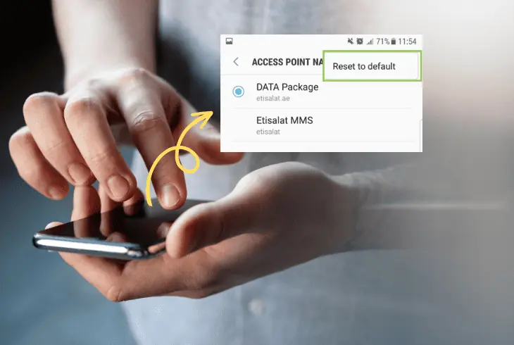 reset the apn settings