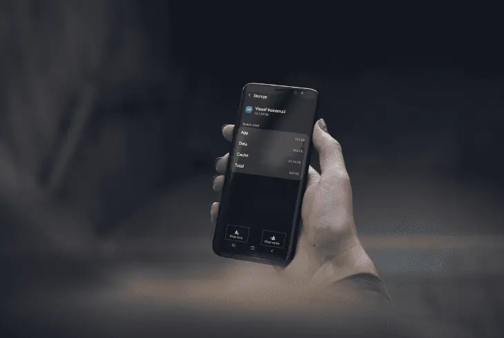reset the voicemail app on android