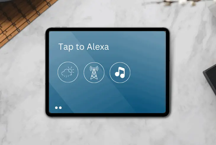 use the “tap to alexa” feature