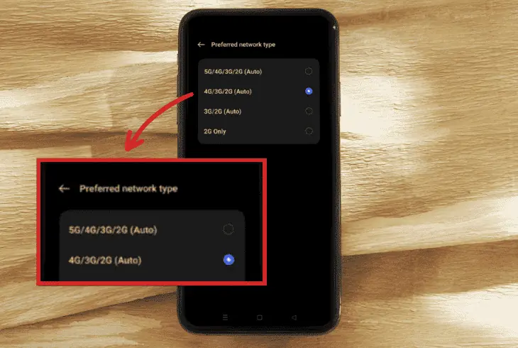 device network mode on android