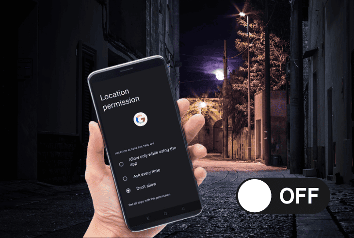 stop sharing location with applications