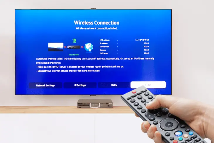 check the tv’s internet connection