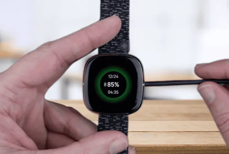 confirm the fitbit charging