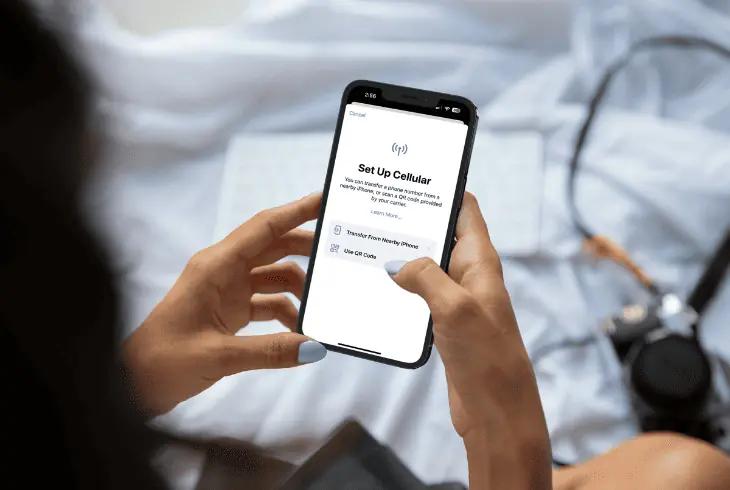 confirm the transfer on iphone