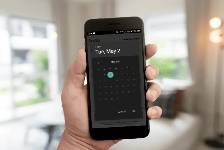 create a new hulu profile with the correct age