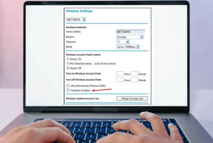 disable the ip isolation on router