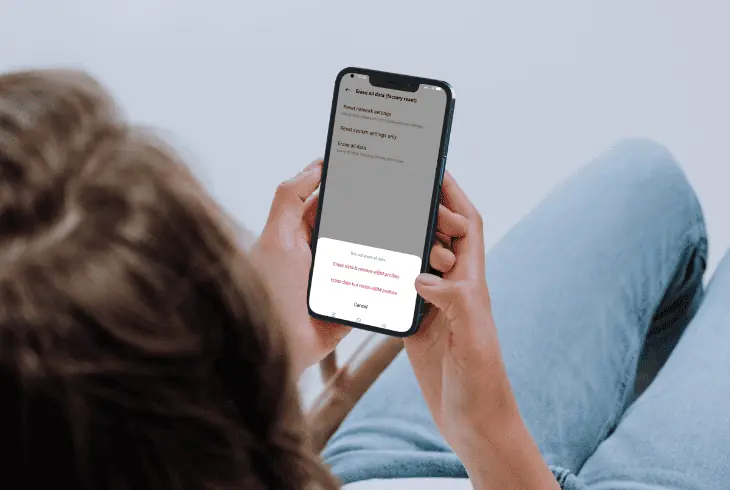 the esim and device network settings