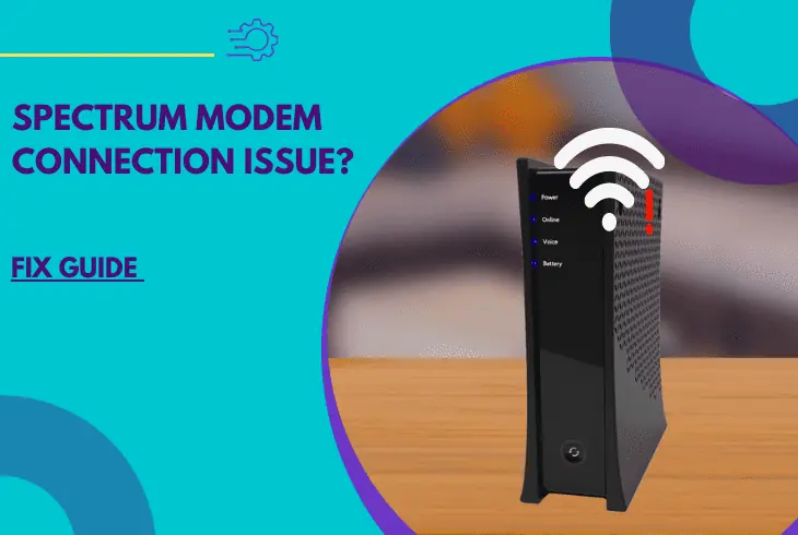 spectrum modem connection issue