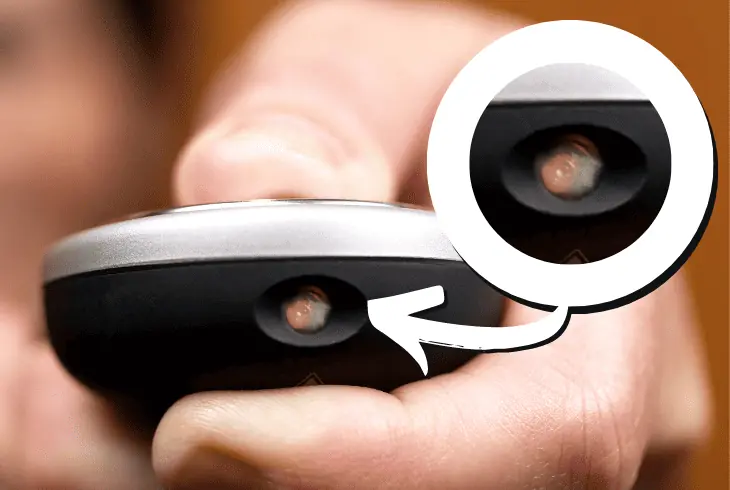 impacted remote receiver “eye”
