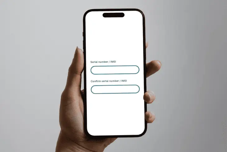 insert the new phone imei