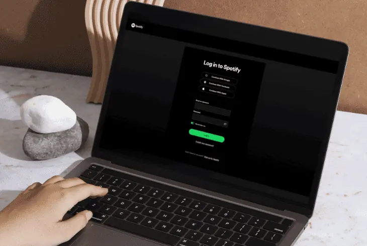 log in to your spotify account