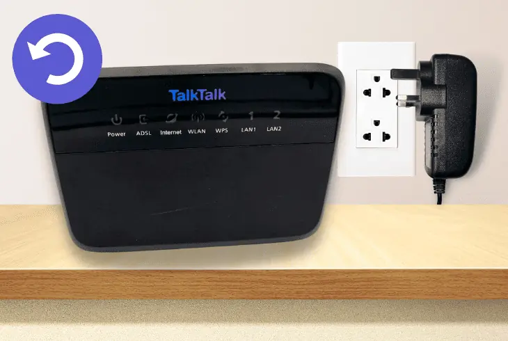 reboot the network router