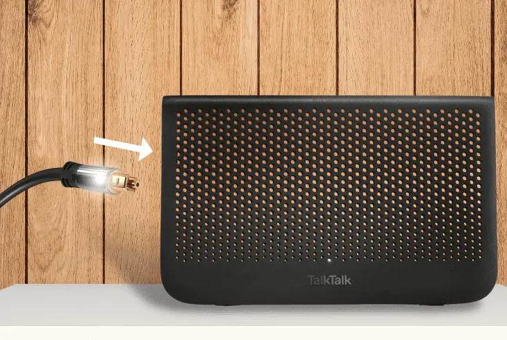 reconnect the talktalk service cable