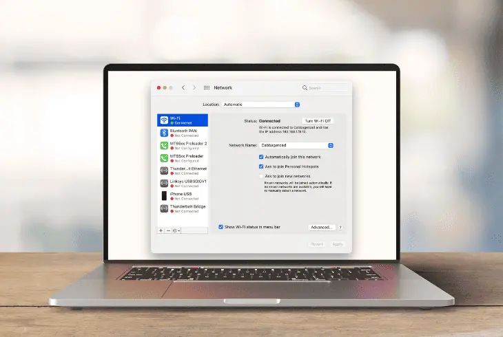 reset network on your mac