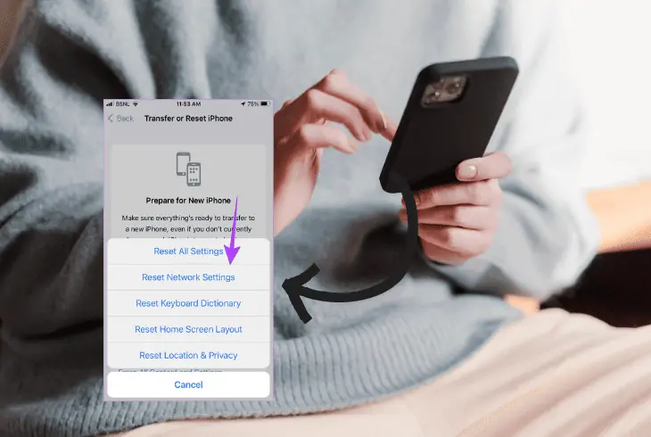 will reset network settings deletes esim