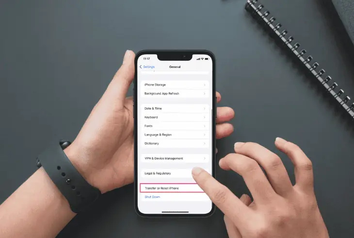 reset the network without deleting esim