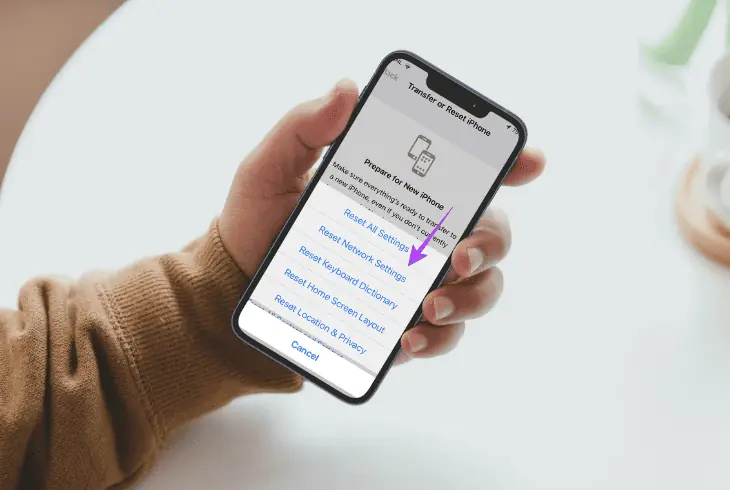 reset your phone network settings