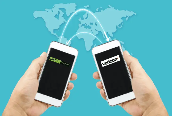 port number to simple mobile or verizon