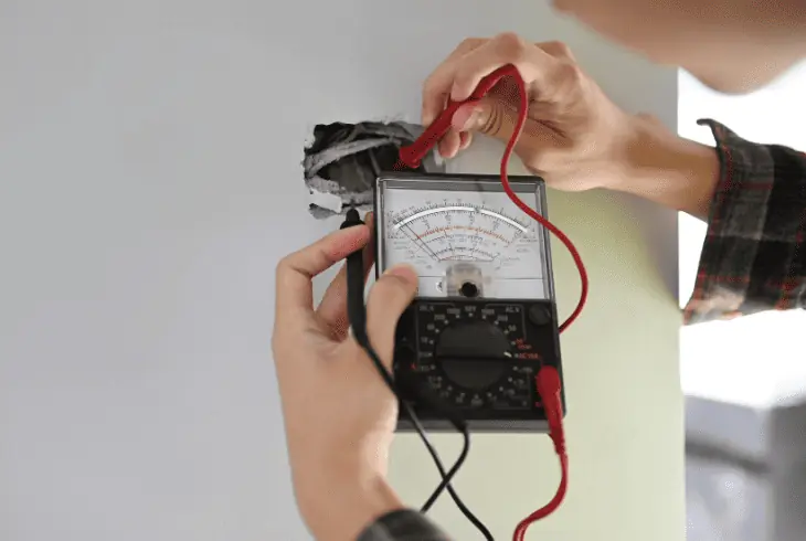 test the voltage via multimeter