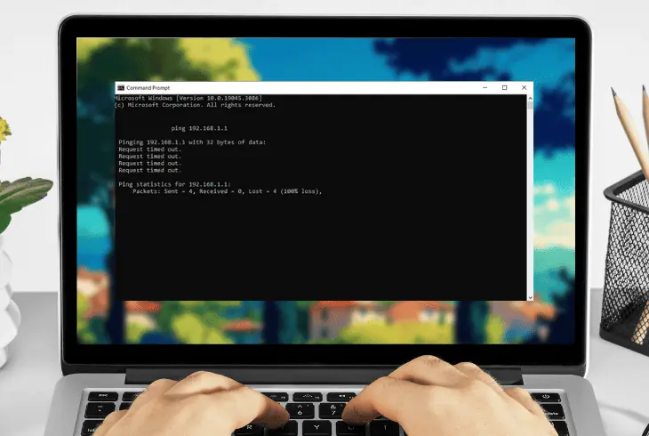 test your connection using ping commands