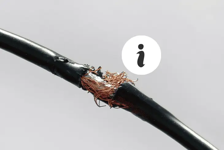 the service cable is damaged