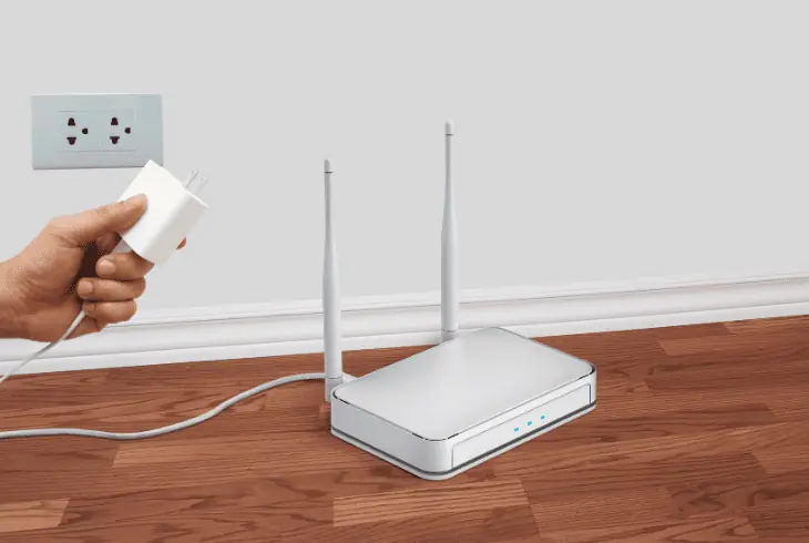 powercycle router by unplugging