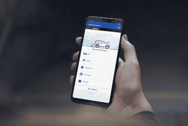 verify the road assistance app on phone