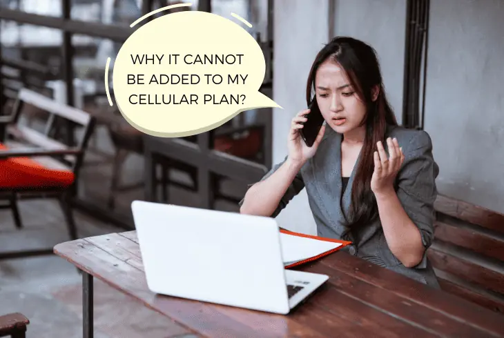 why esim cannot be added to cellular plans