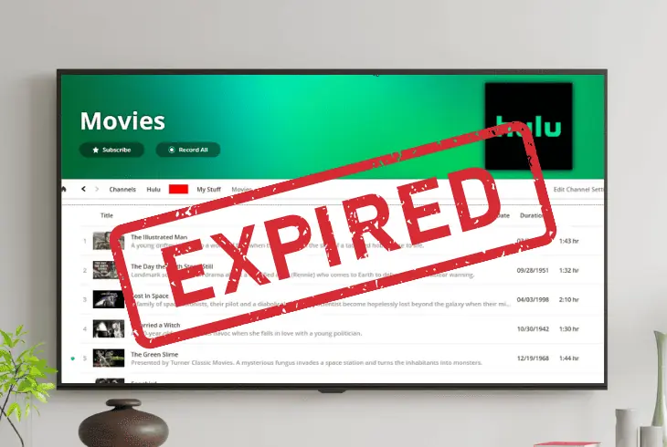 your recordings have expired