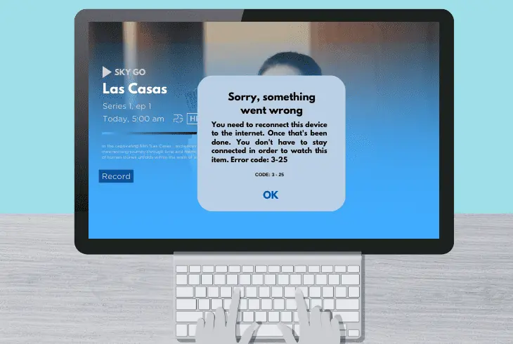 why does sky go error 3-25 appear