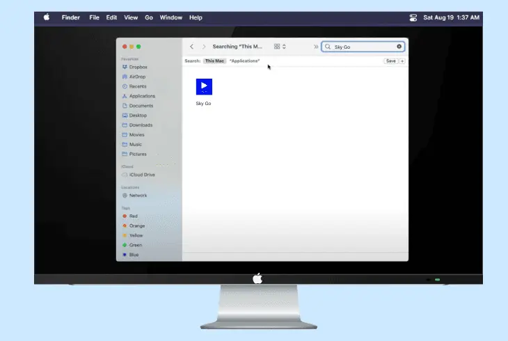 reinstall the sky go application