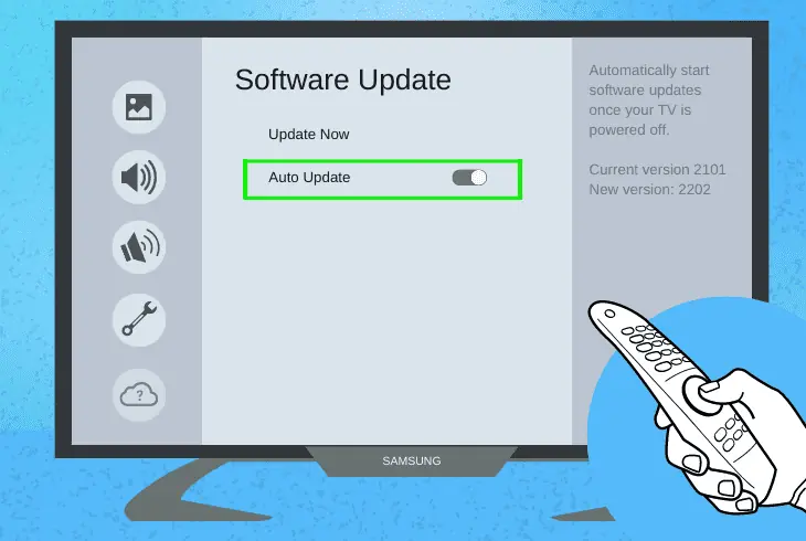 enable auto update samsung feature