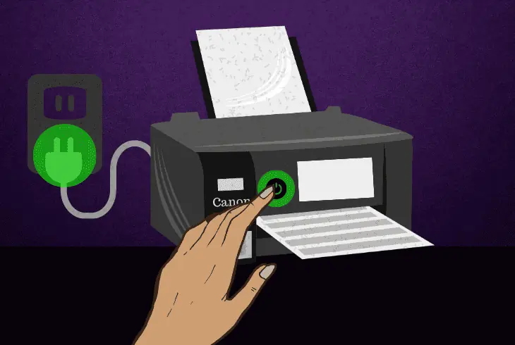 hard reset the canon printer