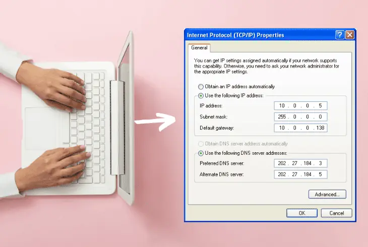 change your dns settings