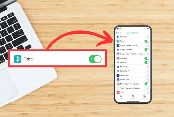 check fitbit notification settings