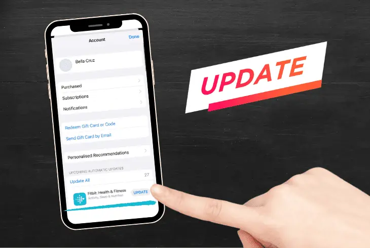 check for fitbit app updates