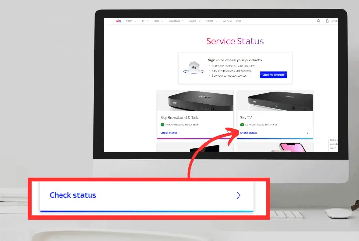 check the sky q service