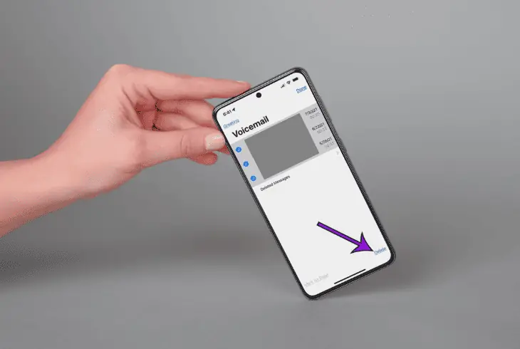 clear the voicemail app’s temporary files and data