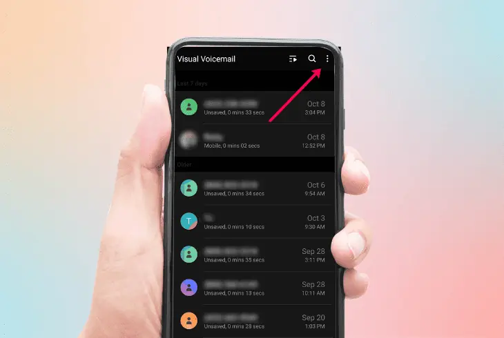 clear the voicemail cache