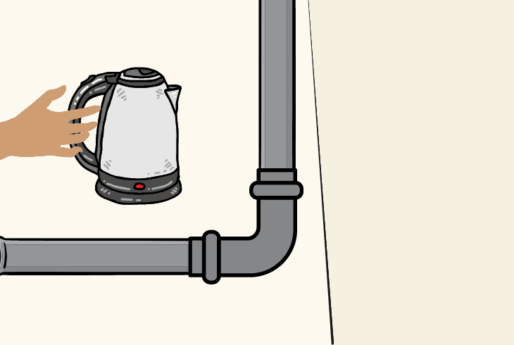defrost the condensate pipe